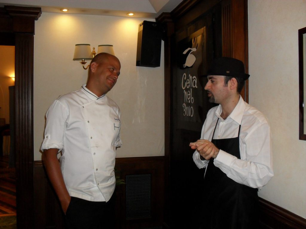 Foto Gerry con chef ristorante CNB